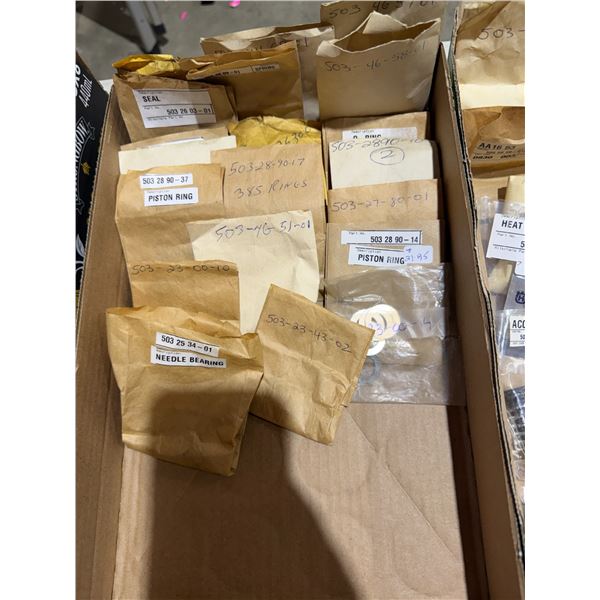 Small engine, parts, new needle, bearings, piston, rings, seals, etc.