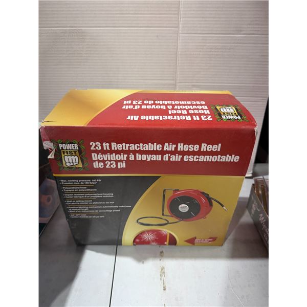 23 foot retractable air hose reel