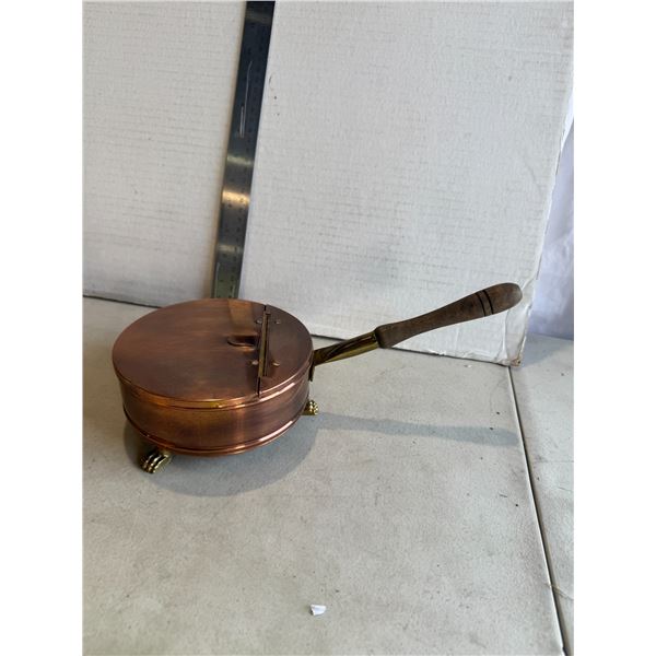 vintage or antique copper and brass silent butler (or crumb catcher