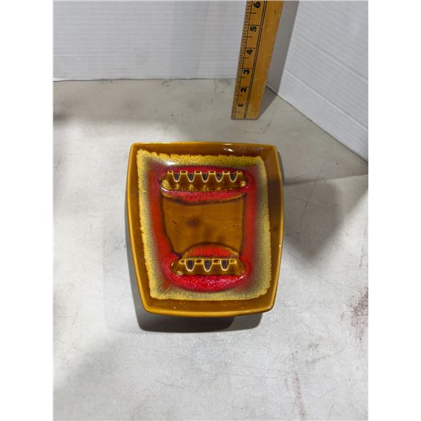 vintage mid-century modern ceramic ashtray