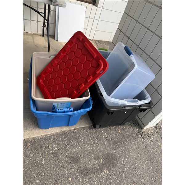 Assorted bins