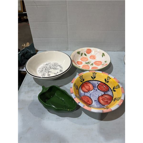 Assorted bowls