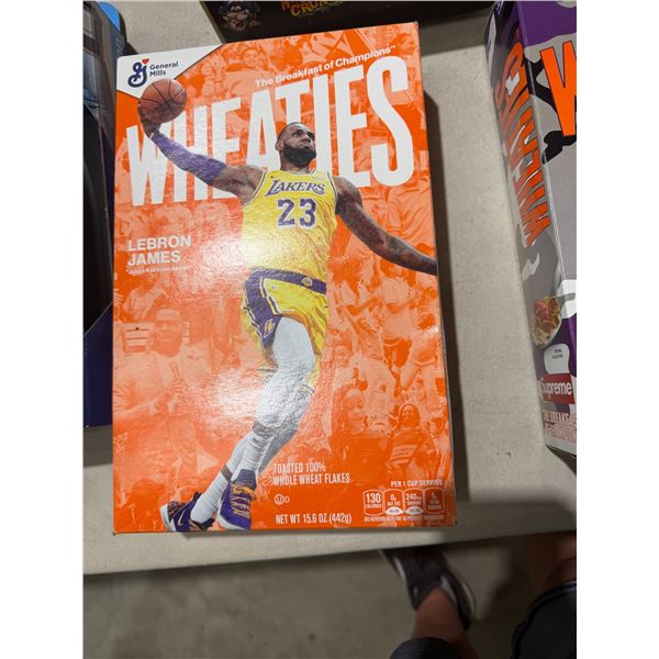 Sealed Mills, the breakfast of champions Wheaties, LeBron James