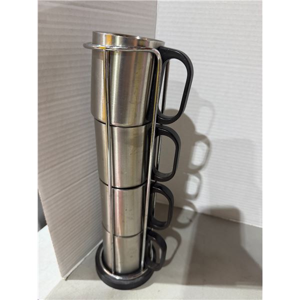 Coffee mugs on stand