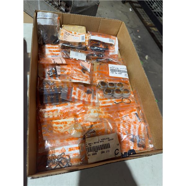 New still small engine parts per gear, brake, bands, grommets, etc.