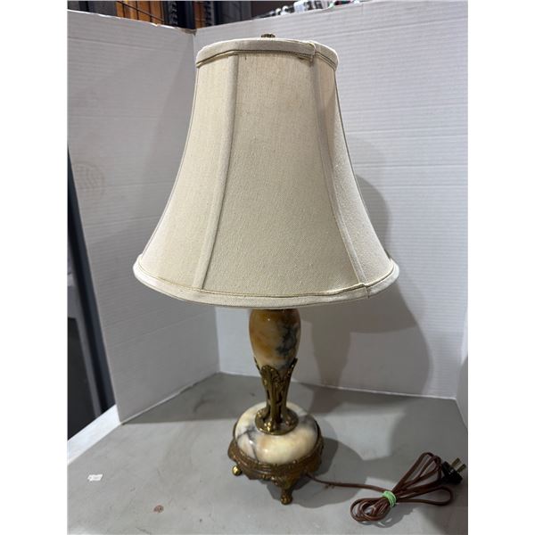 Antique Marble and metal table lamp