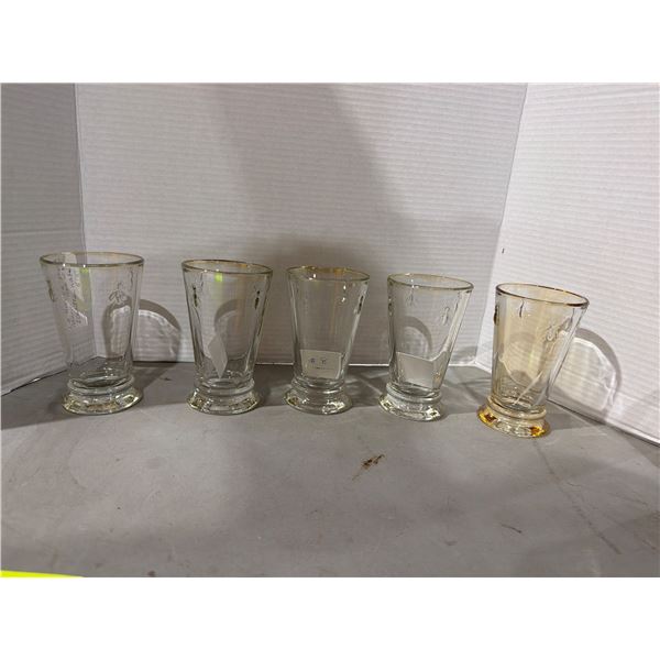 5 French La Rocher "Bee glass ice tea/water glass