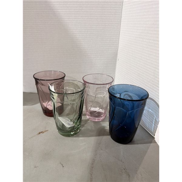 4 vintaage Noritake "Sweet Swirl" Ice tea glasses. Discontinued
