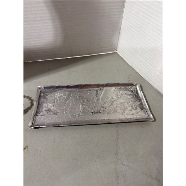 Hammered Pewter Seven Seas Mariner cruse ship tray