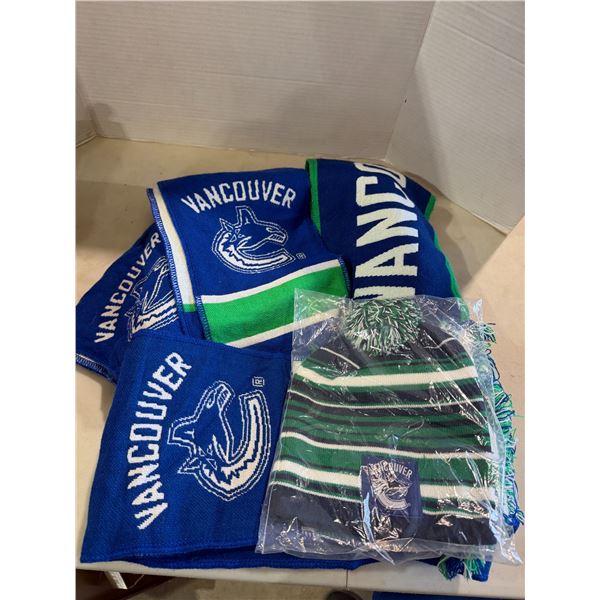 Vancouver Canucks scarves and toque