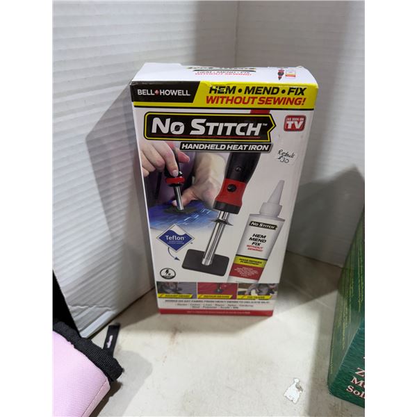 No stitch, handheld heat iron