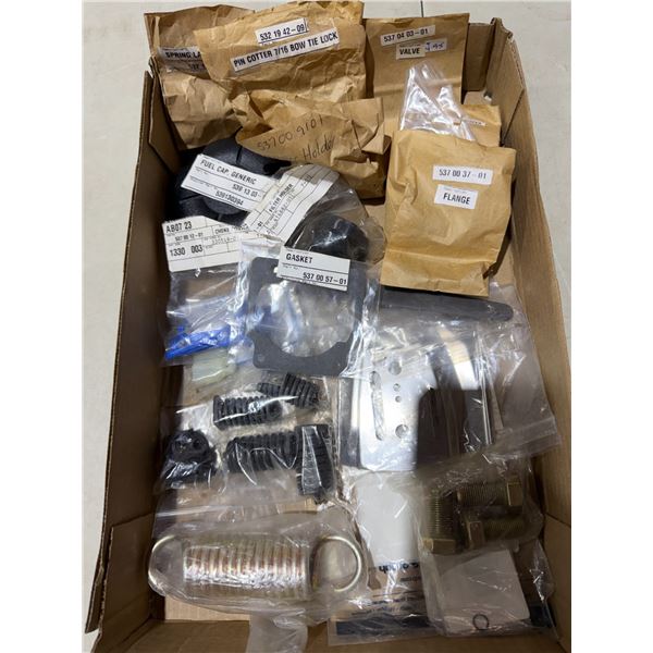 New small engine, repair items, flanges, bowtie, locks valves, choke, control, gaskets, etc.