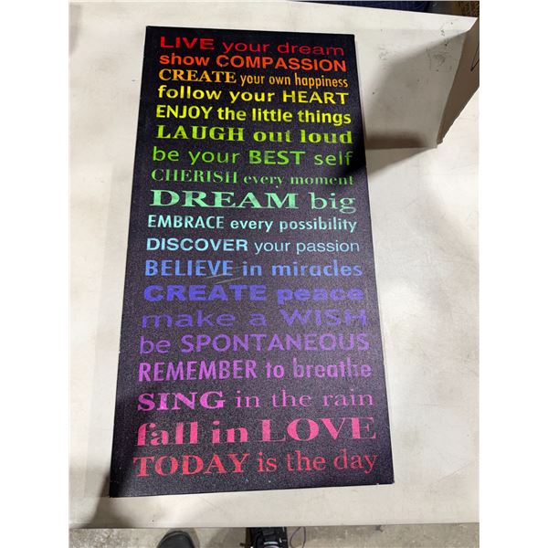 Canvas wall hanging