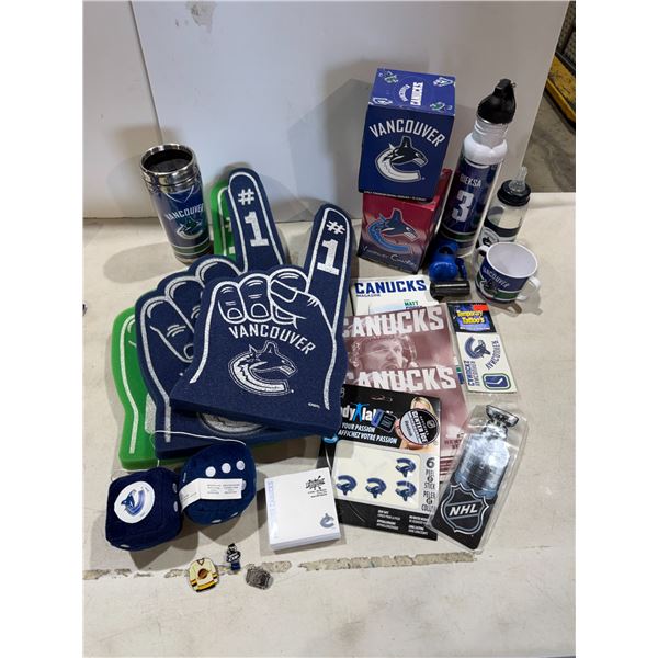 Assorted Canucks collectibles