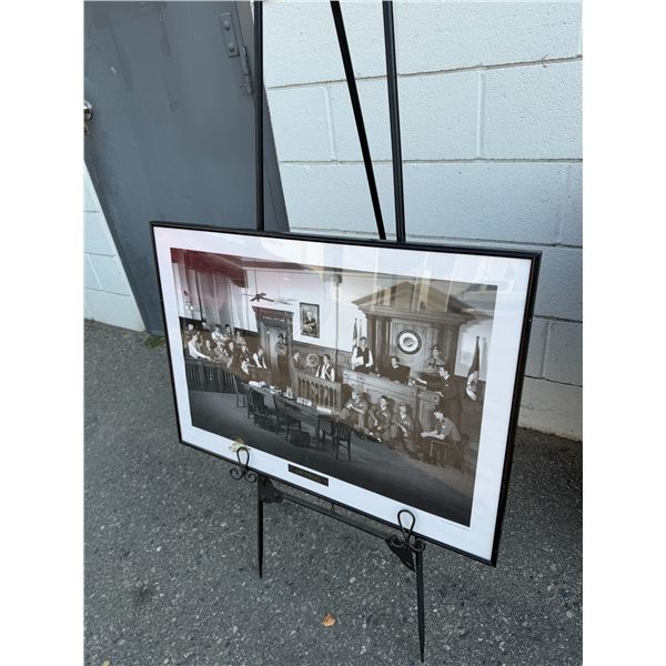 framed limited edition photographic print titled "On Trial" featuring the 1990s Vancouver Canucks ho