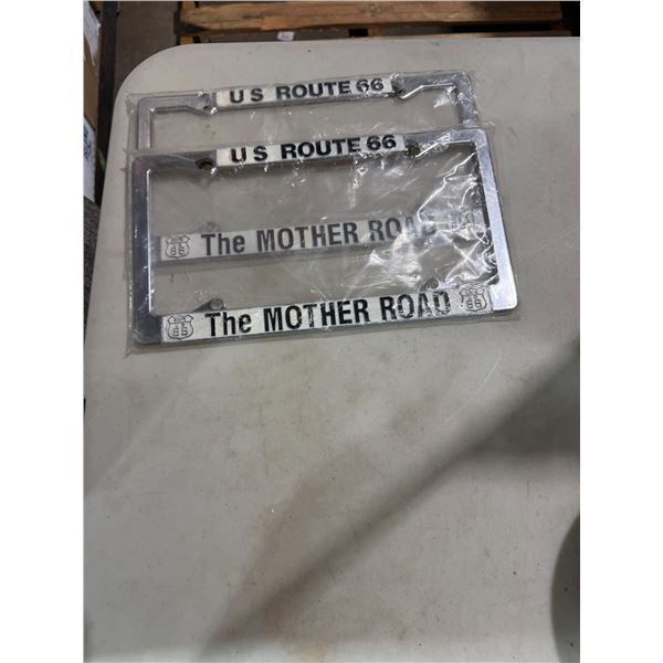 Route 66 the mother Road license plates surrounds