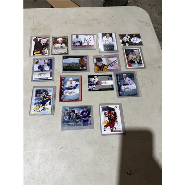 Hockey cards some signed