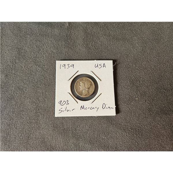 90% silver 1939 USA dime