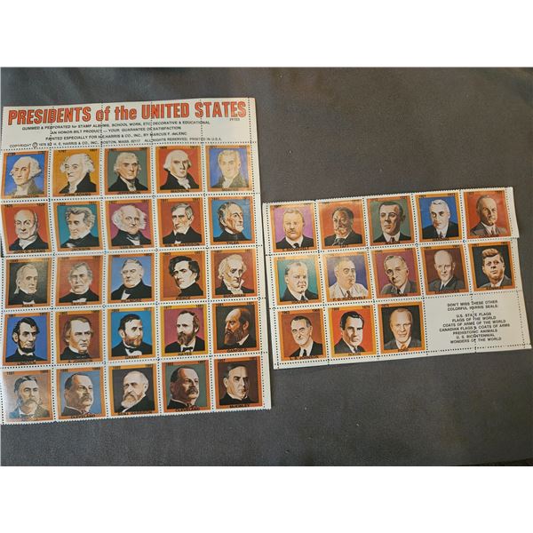 USA presidents stamp set