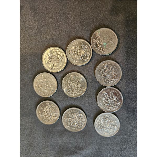 10x Canadian quarters