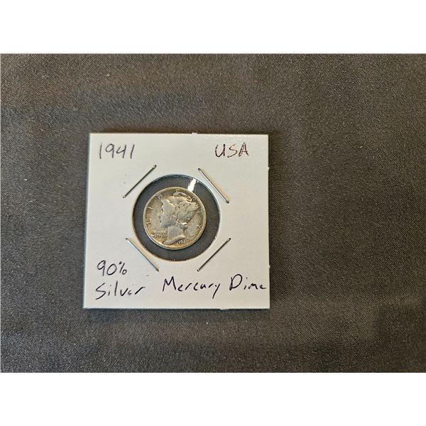 90% silver 1941 USA dime