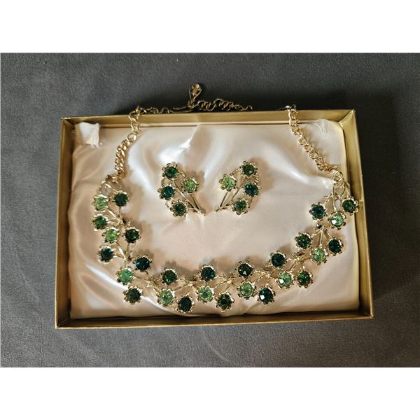 Necklace and clip on earrings set