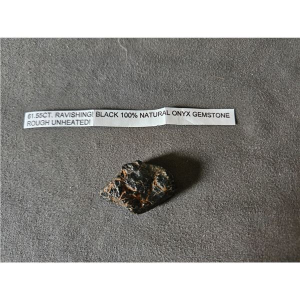61.55CT Natural Black Onyx gemstone