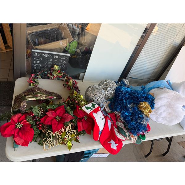 Christmas garland and other decor