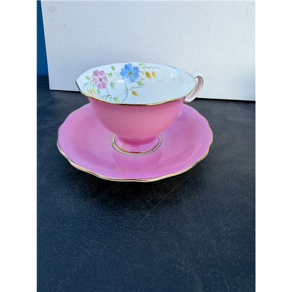 Tea cup, and saucer