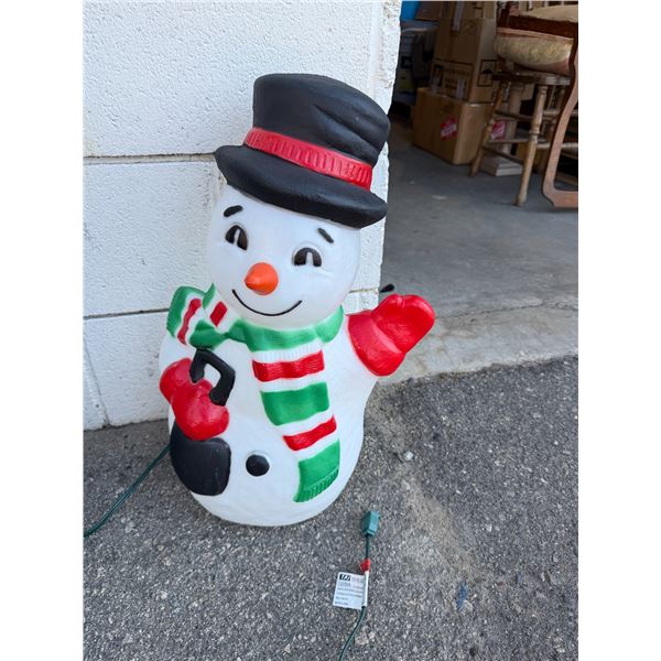 Vintage snowman light up decor