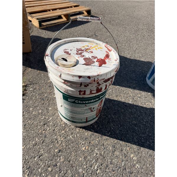Exterior paint half full