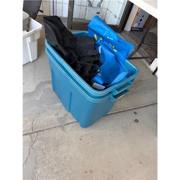Two bins with reusable bags
