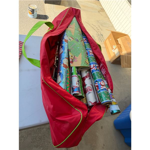 Christmas wrap with storage bag