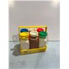 Image 1 : Vintage Fisher-Price No. 637 milk carrier set