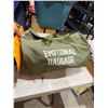 Image 1 : Emotional baggage, assholes live forever duffel bag