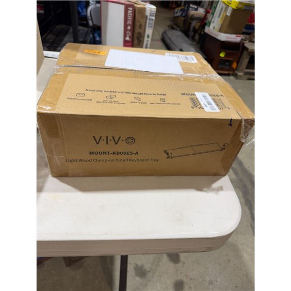 VIVO light Wood clamp on small keyboard tray