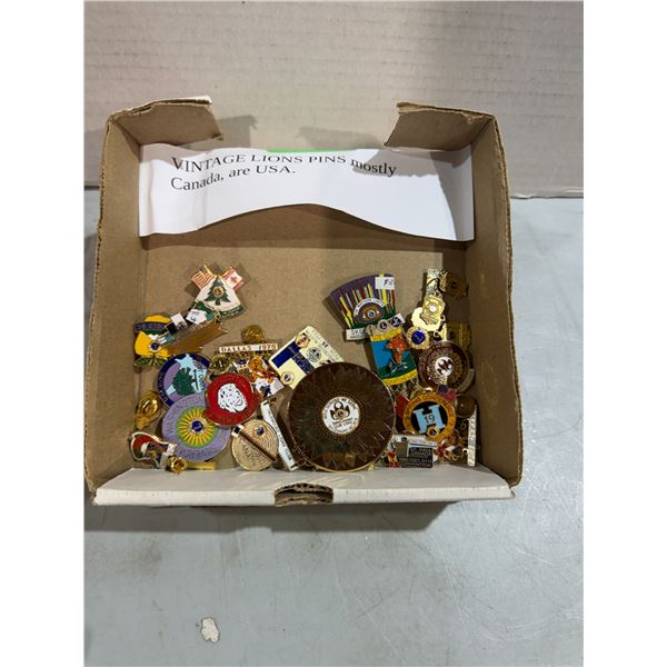 Vintage  lions pins mostly Canada a few or USA