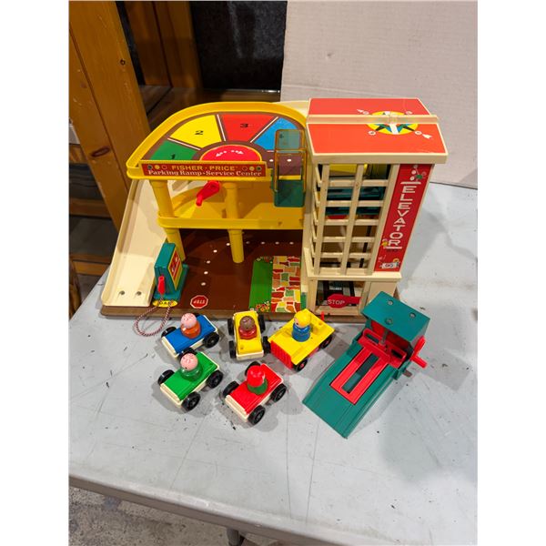 Vintage Fisher-Price parking ramp service center