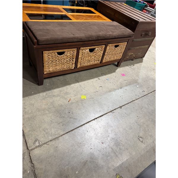 Storage Bench 46 1/2 x 15 1/2" x 19 1/2" tall