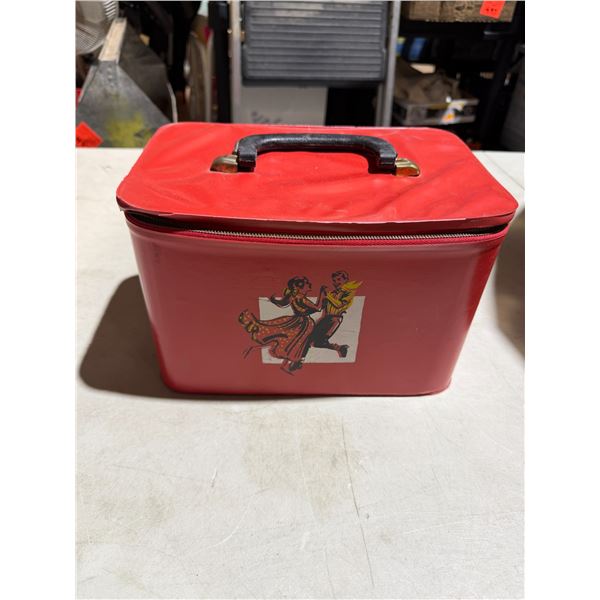 Vintage storage case zipper needs pull item on it needs some TLC