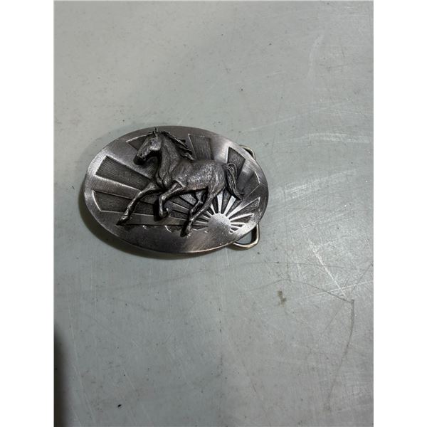 Horse themed belt buckle