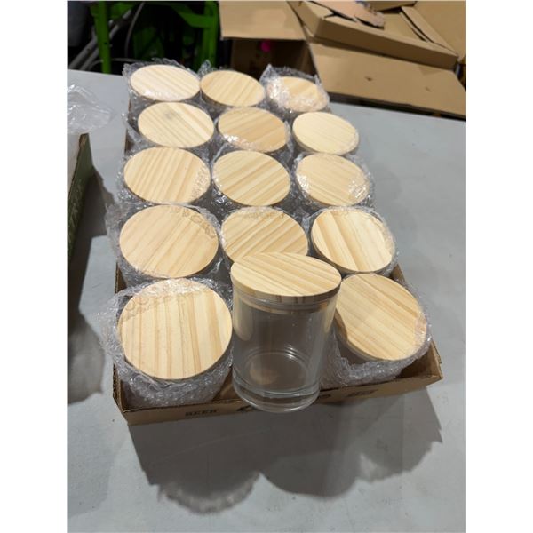 New clear jars with lids
