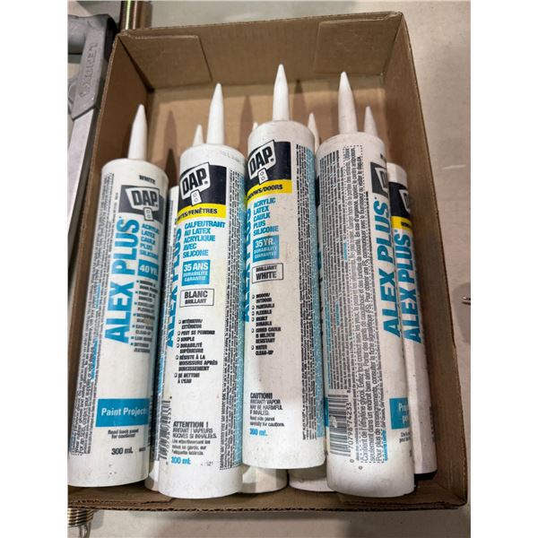 DAP acrylic latex caulking, plus silicone