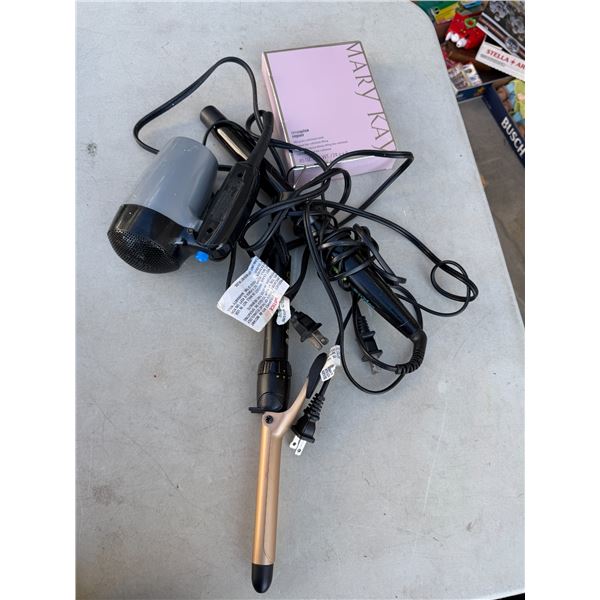 Mary Kay timewise, repair masks and curling irons and blow dryer