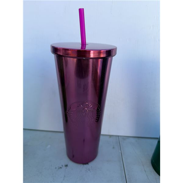 Starbucks cup with straw