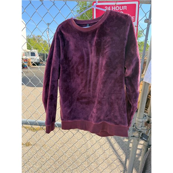 Soft, fuzzy sweatshirt size