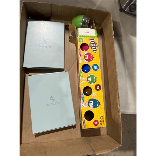 Party lite and M&M scented candle