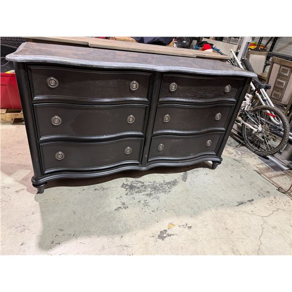 Dresser 57" x 19" x 39" tall Wood with stone top