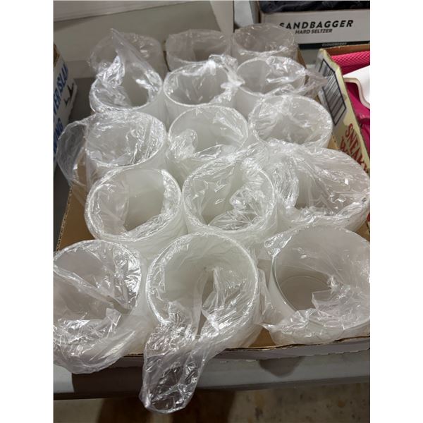 Frosted candle jars