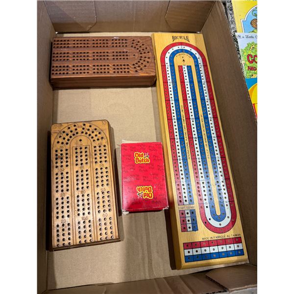 Crib boards, and cards